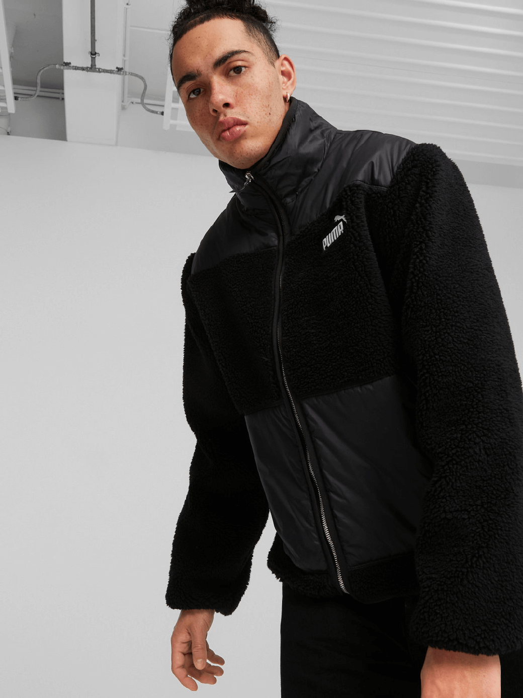 Puma - Sherpa Hybrid Jacket | Teddyjacka.se