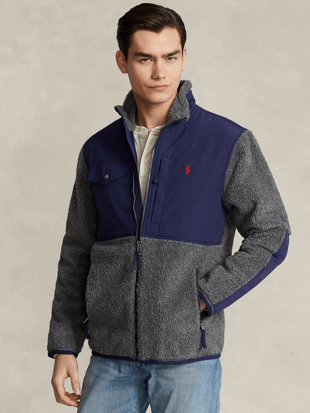 Ralph Lauren - Hybrid Fleece Jacket | Teddyjacka.se