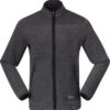 Bergans Men's Nordmarka Rewool Pile Midlayer Jacket Solid Dark Grey/Dark Shadow Grey